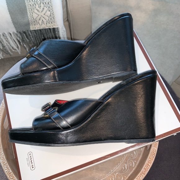 Coach platform sandals size 9 1/2 - Picture 3 of 11